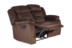 English Elm 2pc Velvet Reclining Sofa Set with Usb Ports Tufted Contemporary Living Room B011S02363