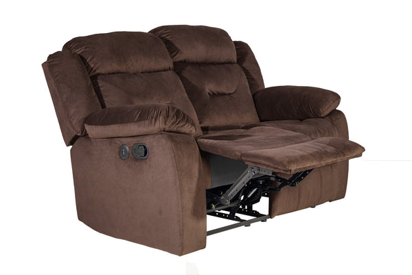 English Elm Manual Reclining Loveseat Velvet Tufted Pillow Arms Usb Port Living Room B011P468568