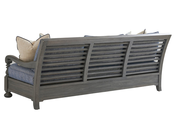 Lexington Tommy Bahama Home Bluffton Sofa: Coastal Elegance With Custom Upholstery, Natural Textures & Luxurious Comfort In Gray  Wood 1858-33-40