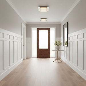 English Elm 8 Inch Square Led Flush Mount Dimmable Ceiling Light with Selectable Color Temperature Chrome B370P399079