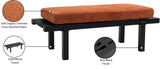 Naya Cognac Chenille Fabric Bench 185Cognac Meridian Furniture