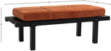 Naya Cognac Chenille Fabric Bench 185Cognac Meridian Furniture