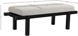 Naya Cream Chenille Fabric Bench 185Cream Meridian Furniture