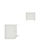 Coney 2-Piece Dresser and Nightstand in White 185GMC1 Manhattan Comfort