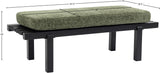 Naya Green Chenille Fabric Bench 185Green Meridian Furniture