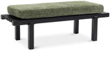 Naya Green Chenille Fabric Bench 185Green Meridian Furniture