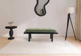 Naya Green Chenille Fabric Bench 185Green Meridian Furniture