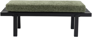 Naya Green Chenille Fabric Bench 185Green Meridian Furniture
