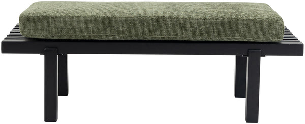 Naya Green Chenille Fabric Bench 185Green Meridian Furniture