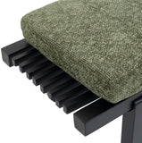 Naya Green Chenille Fabric Bench 185Green Meridian Furniture