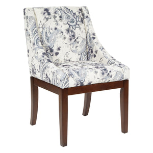 OSP Home Furnishings Monarch Dining Chair Paisley Charcoal