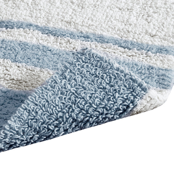 JLA Home Madison Park - Reversible Cotton Bath Rug with Dual-Texture Plush Absorbent Pile, Machine-Washable, Spa Feel 45 L x 27 W x 0.5H MP72-6211