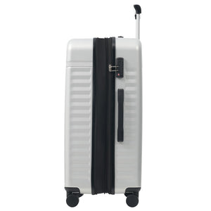 English Elm Luggage Set 5 Piece Abs Hardside Expandable Spinner Wheels Tsa Lock Travel Bags Grey+White N732P326115D
