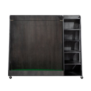 English Elm Gray Wooden Golf Organizer Rack with Drawers for Garage Club Bag Shoe Storage Gray W1422P296368
