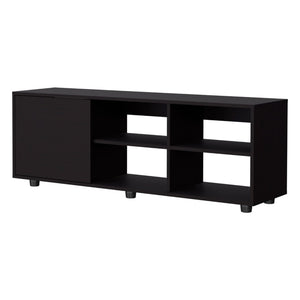 English Elm Wengue Tv Stand With Elegant Wood Finish, Open Shelves & Concealed Storage For Small Spaces B062P290262-GIGA