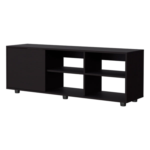 English Elm Wengue Tv Stand With Elegant Wood Finish, Open Shelves & Concealed Storage For Small Spaces B062P290262-GIGA