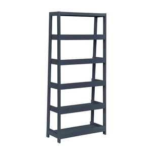 English Elm Modern Four Shelf Wooden Bookcase Vertical Storage Unit for Bedroom or Office Navy Blue B011P460078