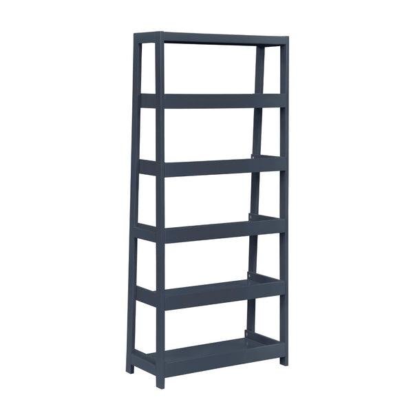 English Elm Modern Four Shelf Wooden Bookcase Vertical Storage Unit for Bedroom or Office Navy Blue B011P460078