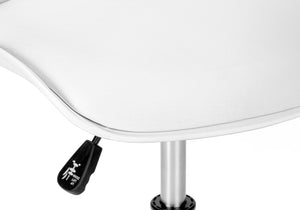 English Elm Office Chair, Adjustable Ergonomic Design, Stylish White Leather Look For Kids' Desk & Gaming B2710P219781