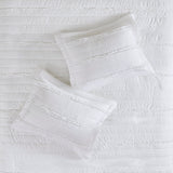 Madison Park Celeste Shabby Chic 4 Piece Microfiber 2-in-1 Duvet Set MP12-2531 White