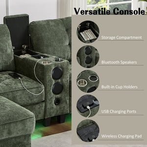 English Elm Swivel Barrel Accent Chair Chenille Tufted Round Club Seat for Living Room Lounge Green N719S002290F