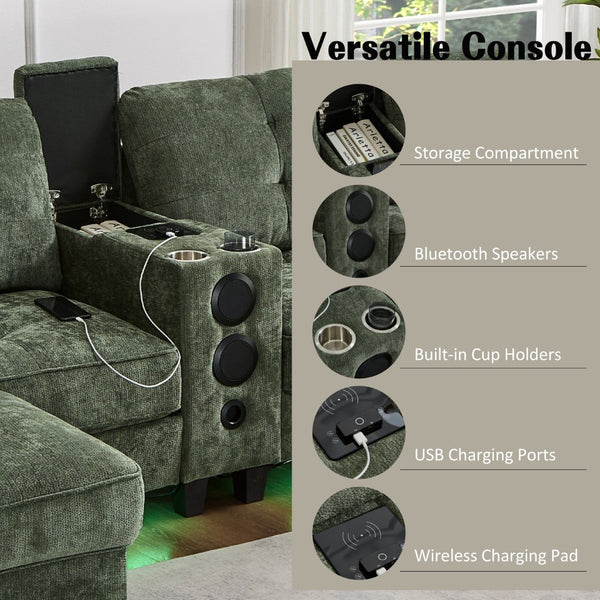 English Elm Swivel Barrel Accent Chair Chenille Tufted Round Club Seat for Living Room Lounge Green N719S002290F