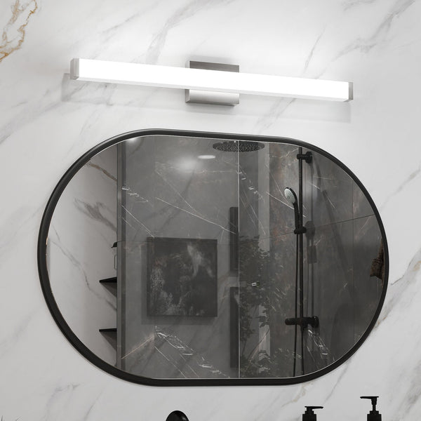English Elm Bathroom Vanity Light - Modern Brushed Nickel 33" Led Wall Bar Fixture For Bright 6000K Illumination W2312P374954