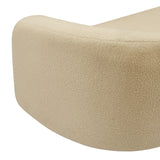 Kali Beige Faux Shearling Teddy Fabric Chair 186Beige-C Meridian Furniture