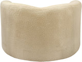 Kali Beige Faux Shearling Teddy Fabric Chair 186Beige-C Meridian Furniture