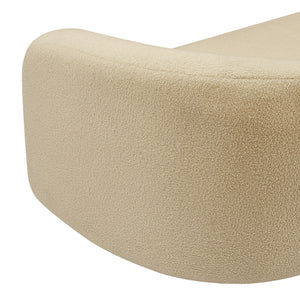 Kali Beige Faux Shearling Teddy Fabric Sofa 186Beige-S Meridian Furniture