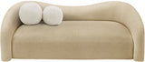 Kali Beige Faux Shearling Teddy Fabric Sofa 186Beige-S Meridian Furniture