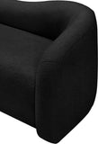 Kali Black Faux Shearling Teddy Fabric Chair 186Black-C Meridian Furniture