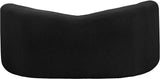 Kali Black Faux Shearling Teddy Fabric Loveseat 186Black-L Meridian Furniture