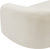 Kali Cream Faux Shearling Teddy Fabric Chair 186Cream-C Meridian Furniture