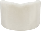 Kali Cream Faux Shearling Teddy Fabric Chair 186Cream-C Meridian Furniture