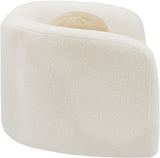 Kali Cream Faux Shearling Teddy Fabric Chair 186Cream-C Meridian Furniture