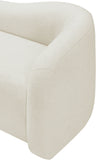 Kali Cream Faux Shearling Teddy Fabric Chair 186Cream-C Meridian Furniture