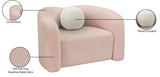 Kali Pink Faux Shearling Teddy Fabric Chair 186Pink-C Meridian Furniture