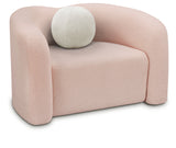 Kali Pink Faux Shearling Teddy Fabric Chair 186Pink-C Meridian Furniture