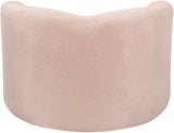 Kali Pink Faux Shearling Teddy Fabric Chair 186Pink-C Meridian Furniture