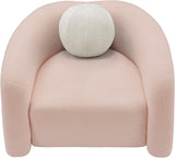 Kali Pink Faux Shearling Teddy Fabric Chair 186Pink-C Meridian Furniture