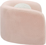 Kali Pink Faux Shearling Teddy Fabric Chair 186Pink-C Meridian Furniture