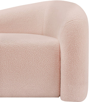 Kali Pink Faux Shearling Teddy Fabric Chair 186Pink-C Meridian Furniture