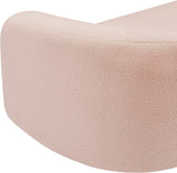 Kali Pink Faux Shearling Teddy Fabric Loveseat 186Pink-L Meridian Furniture