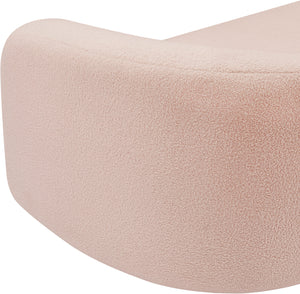 Kali Pink Faux Shearling Teddy Fabric Sofa 186Pink-S Meridian Furniture