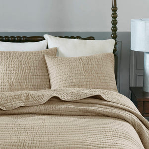 JLA Home Madison Park Signature - 3 Hand-Quilted Cotton Quilt Set — Oversized, Breathable Voile, Channel Stitching, Lightweight Year-Round Comfort 96 L x 110 W x 0.25H MPS13-271