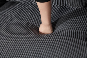 English Elm swivel Barrel Accent Chair with Solid Wood Frame & Metal Base, 350 lb Capacity, Sleek Curved Backrest Elegance Grey W2120P293680