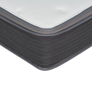 English Elm 12 Plush King Size Hybrid Mattress in a Box with Gel-Infused Memory Foam and Pocket Coils for Cooling Comfort White 62 L x 15 W x 15 H B2741P330127