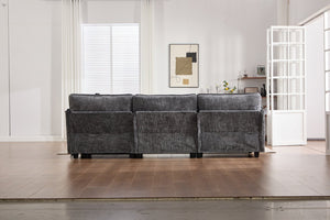 English Elm United Oversized 112" Modular Sectional Sofa - Cloud Couch With Storage Ottoman & Usb Charging Ports W1568S00189-GIGA