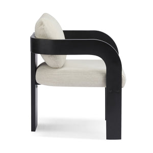 English Elm Christopher Knight Home® - 2-Pack Dining Chairs with Pillow Back and Curved Arms, Foam Seat Comfort, Sturdy Rubber Wood Frame Beige+Black N779P298399A